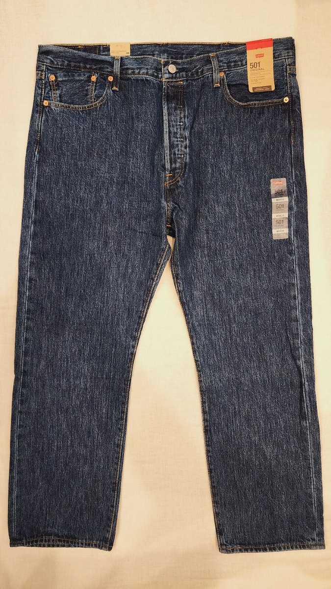 New Levi's 501 Original Fit Men's Jeans 40X30 Dark Blue W40L30