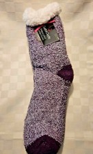 BRAND NEW CUDDL DUDS WOMEN'S SHERPA LINED LOUNGE SOCKS WITH PLUSHFILL