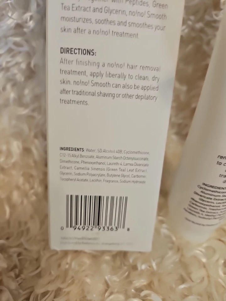 NO! NO! Smooth After Treatment Cream 4.2oz/2oz Sealed! Lot/2 - Image 2 of 4