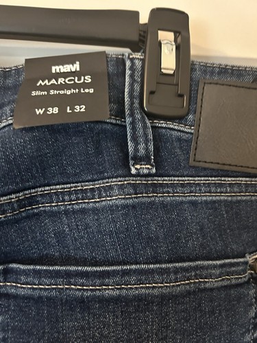 New Mens Mavi Marcus Slim Straight Fit Dark Wash Men's Jeans 38X32 NWT - Picture 4 of 4