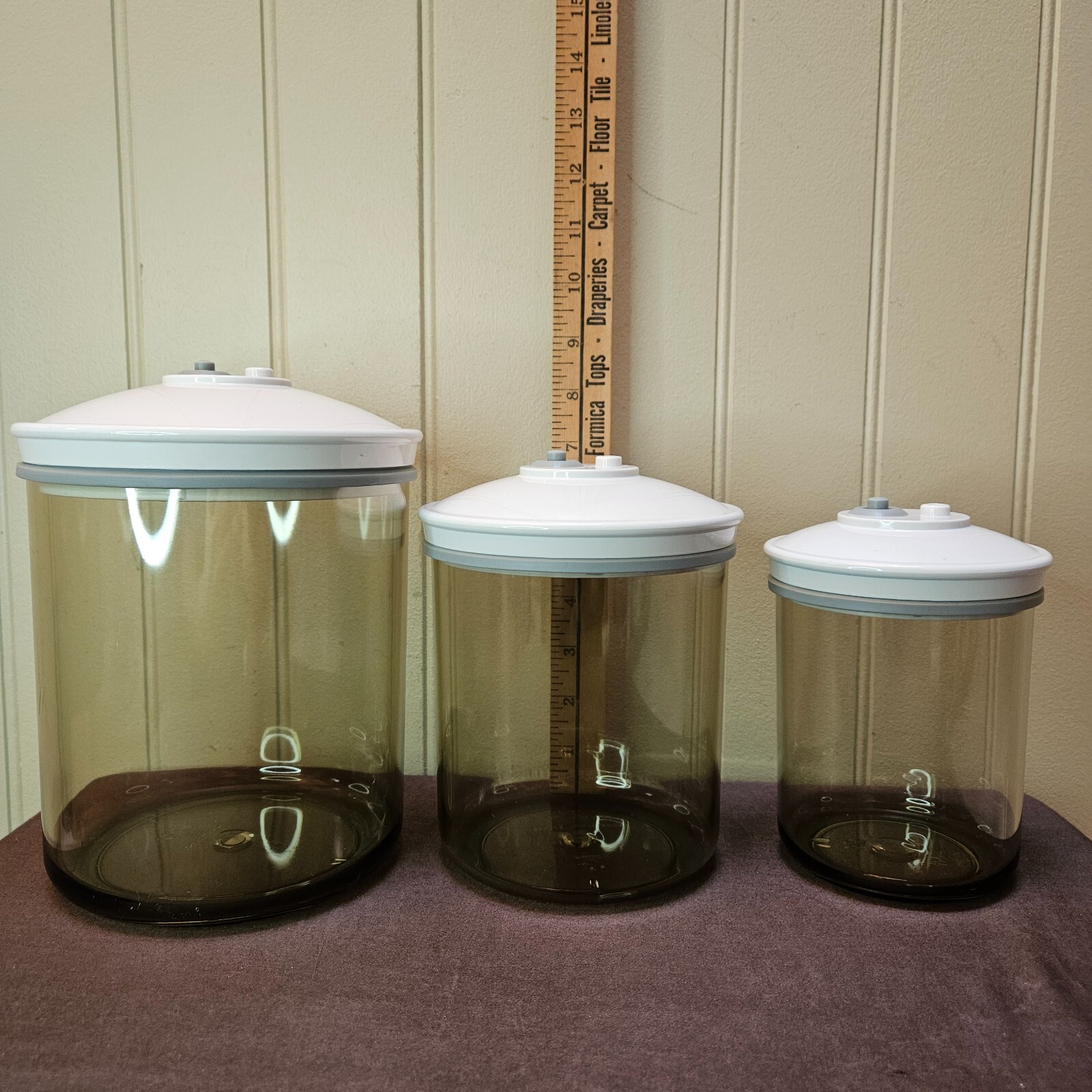 Foodsaver Vacuum Container Set 80,50,25Oz w/Lids KY135, 124, 114