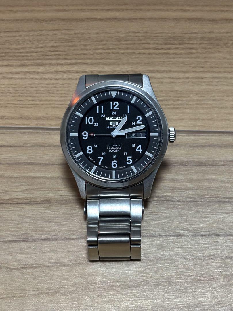 【美品】seiko 5 sports 7s36-03j0 Seiko Automatic 7S36-03J0 5 Sports 23Jewels 42mm Men's