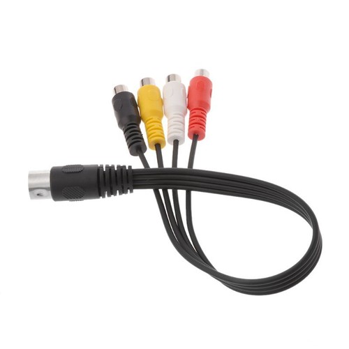 New 30CM 5 Pin Male Din Plug to 4 RCA Phono Female Plugs Audio Cable Wire Cord - Picture 7 of 8