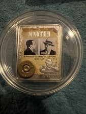 2015 France Silver 1 Oz Coin Al Capone History Of Public Enemies W/ Box/COA.