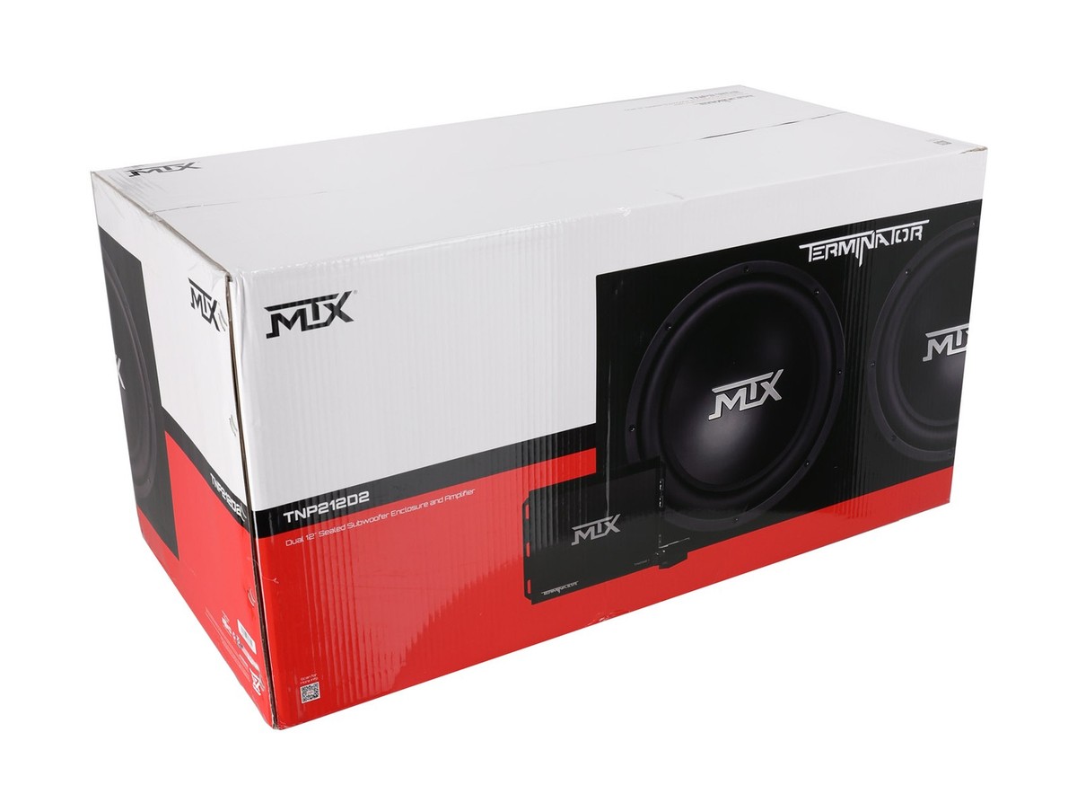 MTX Terminator TNP212D2 1200 Watt 2 Ohm Dual 12” Subwoofers/Sub