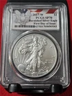 2017-W American Silver Eagle $1 Dollar ASE PCGS SP 70 BURNISHED FDI     #T3392
