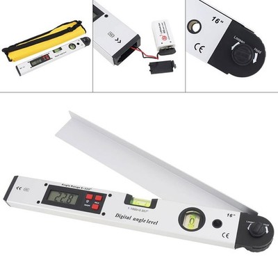 Electronic Digital Protractor Horizontal Angle Finder Gauge Measuring Ruler Tool