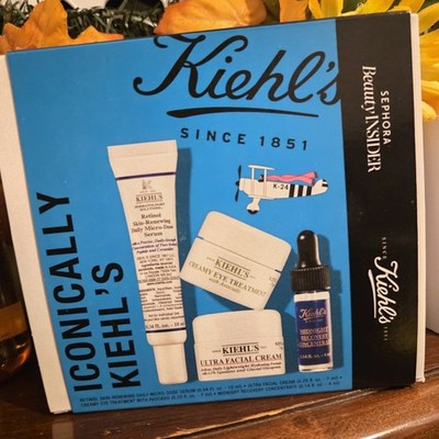 Kiehl's Iconically Kiehl's Skincare Set Retinol Serum Eye Cream Facial Cream New