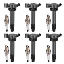 6-Pack UF506 Ignition Coils & 4504 Spark Plugs Kit Compatible with Toyota Cam...