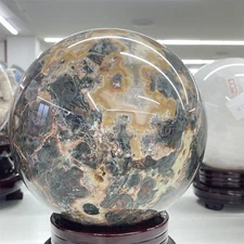 17.2LB 5.7" Natural Money Agate Sphere Ball Crystal Quartz Heal Reiki Mineral