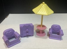 Vintage 1988 Fisher Price Smooshees Cuddlers At Home Doll House Accessories