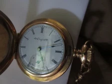 1900 Elgin 0s Grade 198 model 2 Hunting Pocket Watch Gold Filled case