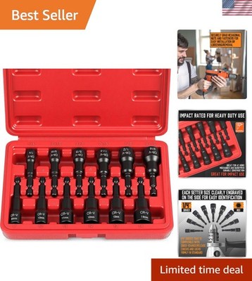 Efficient 12-Piece Magnetic Driver Set - Durable Steel with Quick-Change Shank