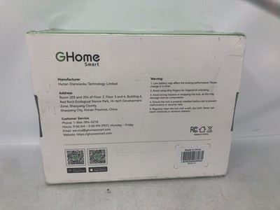 GHome Smart KD30 Smart Deadbolt Lock AI Powered Fingerprint Unlock New