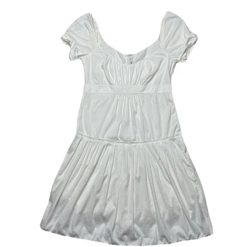 Abito metà ginocchio AUTENTICO vintage Prada bianco babydoll in scatola Prada
