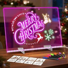 LumiBoard LED Drawing Board for Kids, 13.7x10 Light Up Acrylic Dry Erase Led ...
