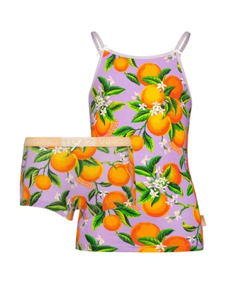 Vingino Girls Set Boxershorts und Unterhemd Singlet Set Orange NEU Gr. XXS, S