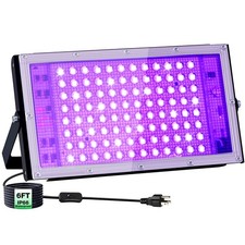 100W LED Black Light 385-400nm Blacklight Flood Light for Neon Glow Party, IP...