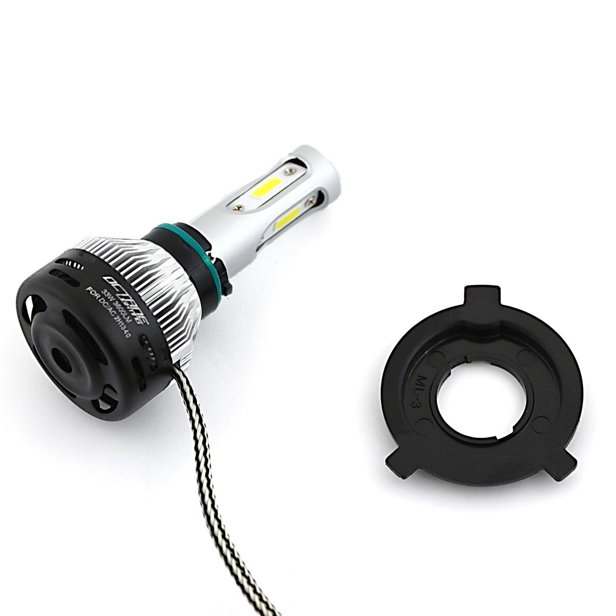6v 6500k H4 SMD COB 360° 6k LED White Headlight HID Hi/Low Light
