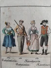 ENGRAVING AUSTRIA GREECE CEPHALONIA CARINTHIA ETHNIC COSTUMES 1799 TRAVEL L19