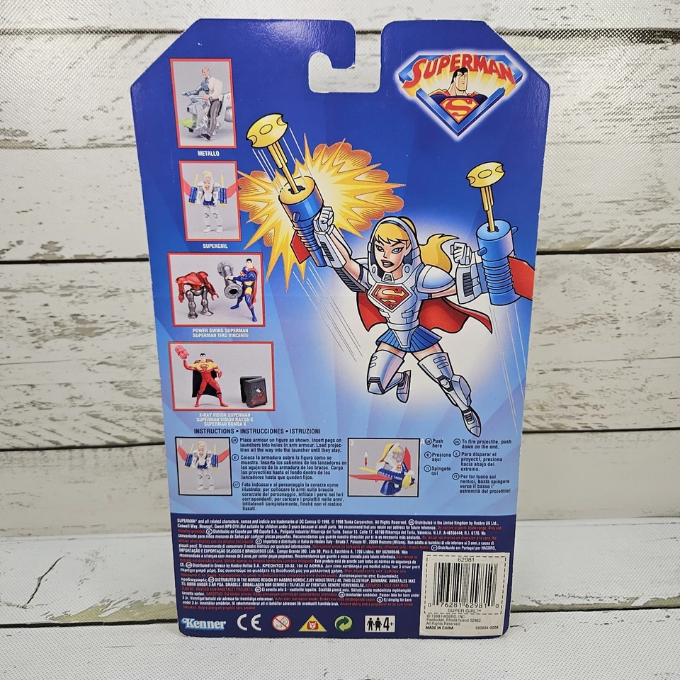 5-дюймовая фигурка Kenner DC Superman Animated Supergirl Aerial Assault Armor 1998 новая - Изображение 3 из 4
