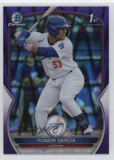 2023 Bowman Chrome Prospects Purple RayWave Refractor /250 Yunior Garcia 0l44