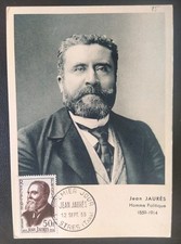 Carte Maximum Premier Jour Timbre Jean Jaurès N° 1217 Oblitéré Castres 1959