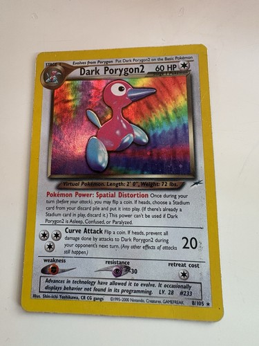Pokémon TCG Neo Destiny Dark Porygon2 Holo Card 8/105 Vintage