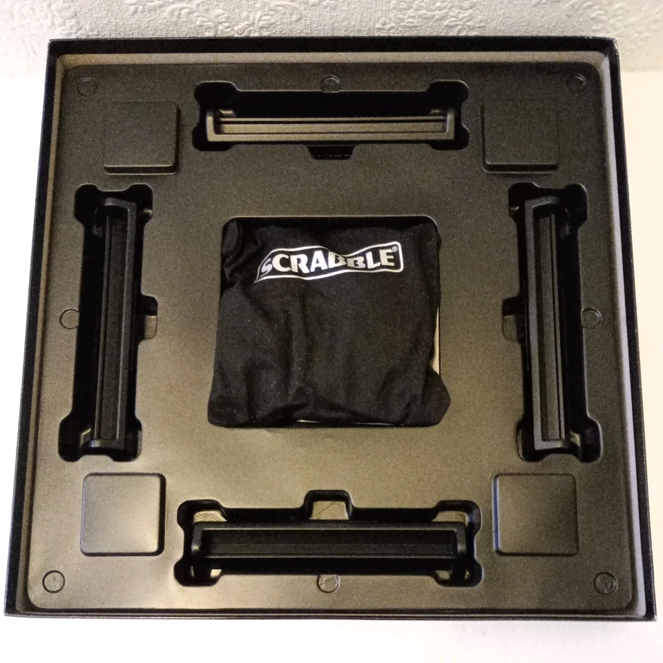 Scrabble Deluxe Word Game ~ Mattel 2009 ~ Box Opened Game Never Used  - Image 3 of 4