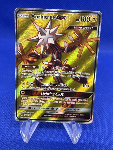 2019 Pokemon Sun & Moon Ultra Prism Xurkitree GX 142/156 Full Art Ultra Rare HP
