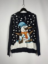 CHRISTMAS SNOWMAN Jumper - XL - Navy - Great Condition -Men’s