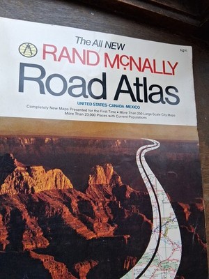 Rare! 1980 Rand McNally Road Atlas USA Canada Mexico Vintage Road