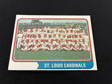 1974 ST LOUIS CARDINALS TOPPS TEAM UNMARKED LOU BROCK , NRMT #36 BASEBALL CARD