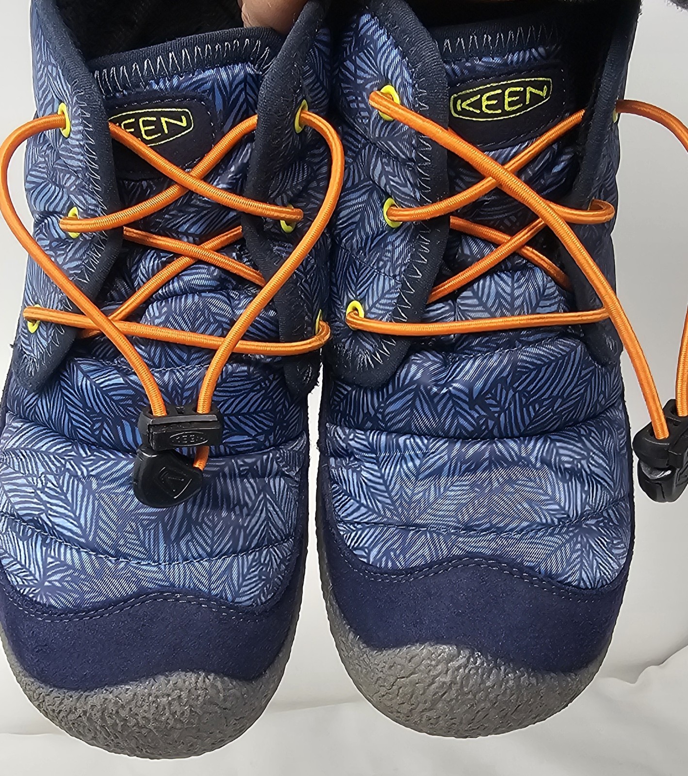 Scarpe foderate termiche Keen Howser II Chukka ragazzo bambino grande blu barriera corallina acque taglia 5