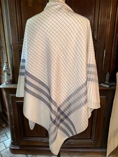 Large Antique Scottish Silk Peasant Handkerchief Shawl, 134cm x 134cm