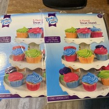 2 Pack Round Cupcake Stand 3-Tier White Cake Dessert Wedding Display Tower Party