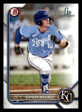 Cayden Wallace 2022 1st Bowman Draft #BD-12 Kansas City Royals Rookie FREE SHIP