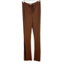 NWT Princess Polly Imogen Pants Ribbed Pull On Flare Brown Size 6 NEW
