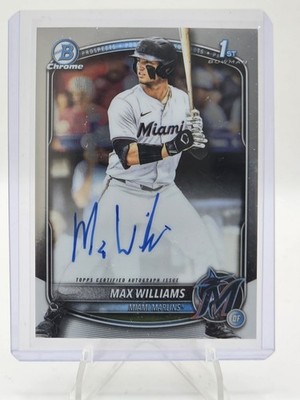 2025 Bowman Draft Chrome Prospect Autograph Max Williams Marlins CPA-MWI