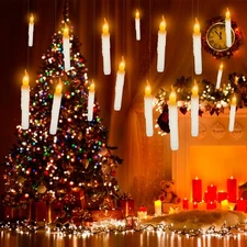 12Pcs Christmas Candles Light Flameless Floating LED  Battery Light Lamp Decor