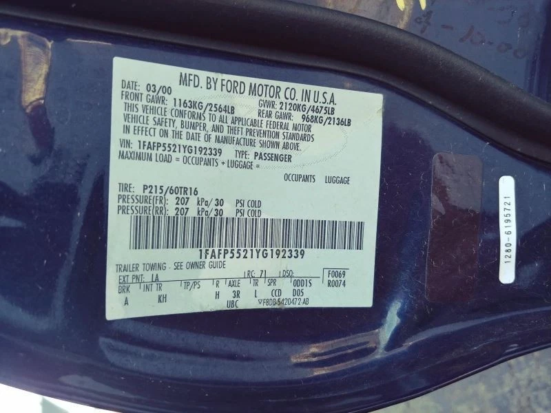 Driver Left Radiator Fan Motor Fan Assembly Fits 98-01 SABLE 1947756 Foto 4 de 4