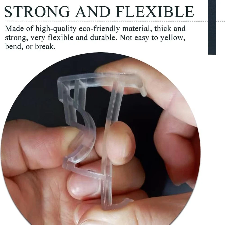 Clips para cenefa, clips ciegos transparentes de 2 pulgadas para persianas horizontales de madera o imitación madera Foto 4 de 4