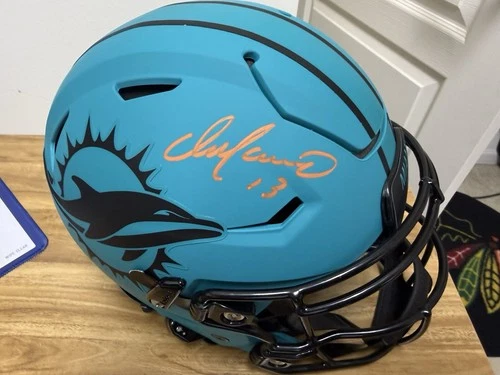 Dan Marino Autographed Speed Flex Helmet - Dolphins Rave Beckett Authenticated