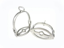 Edler spanischer barocker Steigbügel Silber - 90° gedreht -