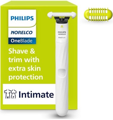 Philips Norelco OneBlade Intimate designed for pubic hygiene shaving QP1924/70