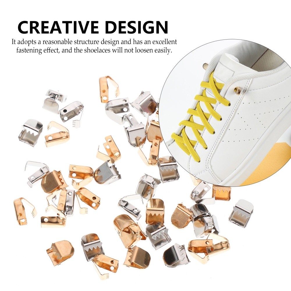 APL 100 Pezzi Clip per Lacci Fibbie per Scarpe in Metallo Connettore per Lacci