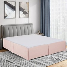 Full Bed Skirt - Double Brushed Microfiber Pleated Easy Fit Bed Skirt, Ultra ...