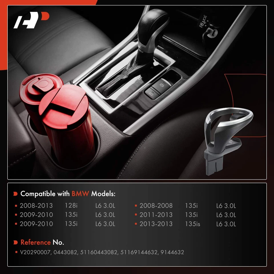 Portavasos consola central delantera para BMW 128i 2008-2013 135i 08-13 135is E82 Foto 2 de 4