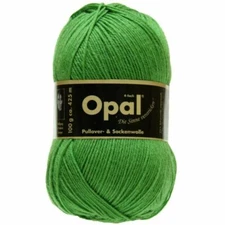 Opal Sock Yarn Uni Solid superwash 4-ply 100g/465yd, #1990 green