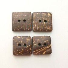 20pcs square Natural coconut shell buttons, 18mm,20mm button 2hole 1.8mm